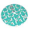 Cute Christmas Tree Skirt with Pom-Poms, Llama and Cactus Design view 2