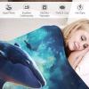 Whale Blanket, Plush Soft Warm Flannel Throw, Four-Season Fleece Blanket, Sofa and Bed Blanket, 150 x 200 cm view 3