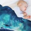 Whale Blanket, Plush Soft Warm Flannel Throw, Four-Season Fleece Blanket, Sofa and Bed Blanket, 150 x 200 cm view 4