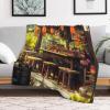 Japan-Style Throw Blanket for Bed, Sofa, or Couch, 3D Flannel-Print Fleece Blanket, Plush Room Decor, 130 × 180 cm view 2
