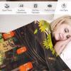 Japan-Style Throw Blanket for Bed, Sofa, or Couch, 3D Flannel-Print Fleece Blanket, Plush Room Decor, 130 × 180 cm view 3