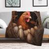 AAPZY Chicken Print Blanket, Soft All-Season Plush Flannel Throw, 130 x 180 cm view 2