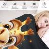 Giraffe Flannel Blanket, Soft Fleece Throw for Bed and Sofa, 150 x 200 cm view 3