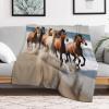 AAPZY Horse Flannel Fleece Blanket, Super-Soft Lightweight 3D Throw for Couch or Bed, 130 x 150 cm view 2