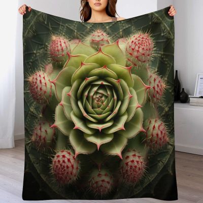 Flower Plush Flannel Fleece Throw Blanket, Extra Soft and Warm, 130 x 150 cm