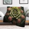 Flower Plush Flannel Fleece Throw Blanket, Extra Soft and Warm, 130 x 150 cm view 2