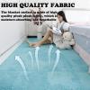 CucCe Plush Foam Floor Mats, 20 Interlocking Carpet Tiles, Non-Slip Square Floor Tiles, Light Coffee + Gray view 3