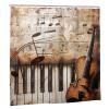 BEIVGOXL Shower Curtain Set with Piano and Violin Music Notes, 182.9 x 182.9 cm view 2