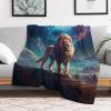 Lwe Flannel Fleece Throw Blanket, Super-Soft Warm Microfiber Blanket for Sofa, 130 x 150 cm view 2