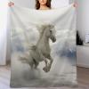 Horse Print Fleece Blanket, Soft and Warm, 150 x 200 cm view 1