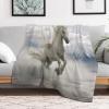 Horse Print Fleece Blanket, Soft and Warm, 150 x 200 cm view 2