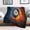 Billiards Bedding Flannel Fleece 3D Throw Blanket, 180 x 200 cm view 2