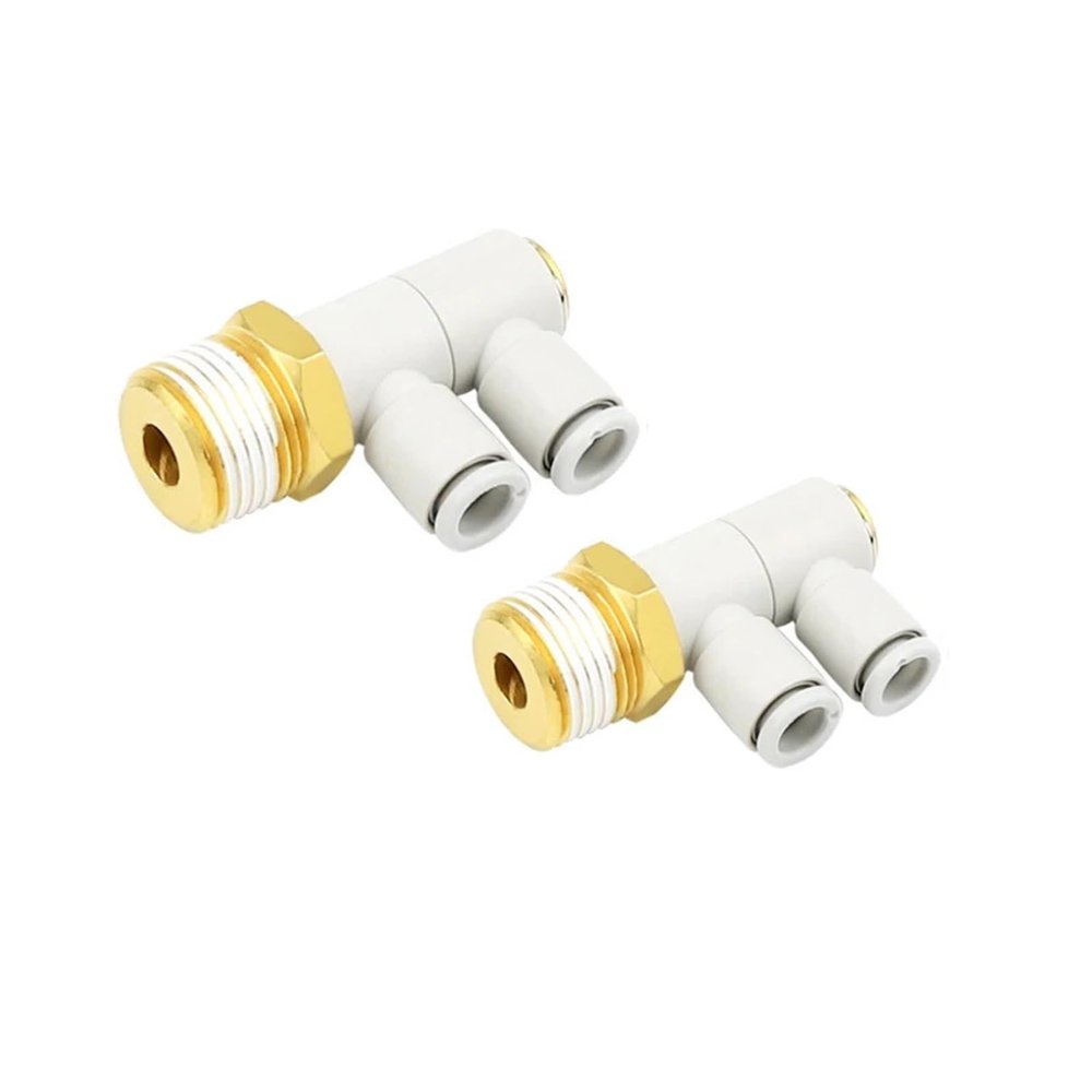 1 pc KQ2VD Series Pneumatic Tube, Single Head, 2 Sets of Fittings, KQ2VD04/KQ2VD06/KQ2VD08/KQ2VD10/KQ2VD12-01/02/03/04AS (KQ2ZVD08-04AS)
