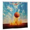 BEIVGOXL Basketball Print Shower Curtain Set, 72 x 72 in, with 12 Plastic Hooks view 2