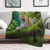 Cheetah Print Thick Flannel Fleece Blanket, Soft Cozy Sofa Throw, 180 × 200 cm view 2