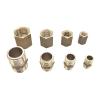 LTRAJUYNH 1-Piece Brass/Copper Hex Hose Pipe Coupler, Female-to-Male Thread, 1/2 in (F × 1/2 in) view 3