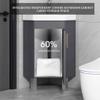 Wall-Mounted Corner Bathroom Vanity with Ceramic Sink view 4