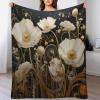 AAPZY Soft Flannel 3D Printed Fleece Blanket, Flower, 55 x 71 in view 1
