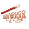 IINKUEYK OT-Type Wire Terminals, 3A/5A/10A/20A/30A/40A/50A/60A/80A Bare Copper Open-Mouth Crimp Lugs (50A, 30 pcs.) view 1