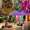 Morbuy Sequin Christmas Tree Skirt, Round Silver Tree Cover, 90 cm view 4