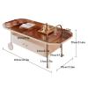 Simple Modern Coffee Table with Open Shelf and Drawer view 2