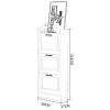 GSKDBCC 3-Tier Narrow Flip-Drawer Shoe Organizer, Dustproof Shoe Cabinet, White, Happy Chaser of Light view 2