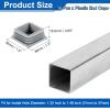 sourcing map 38 mm Square Tube End Caps, 16-Pack, Gray view 2