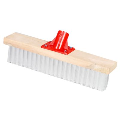 Cabilock Floor Scrub Brush with Long Handle and Stiff Plastic Bristles