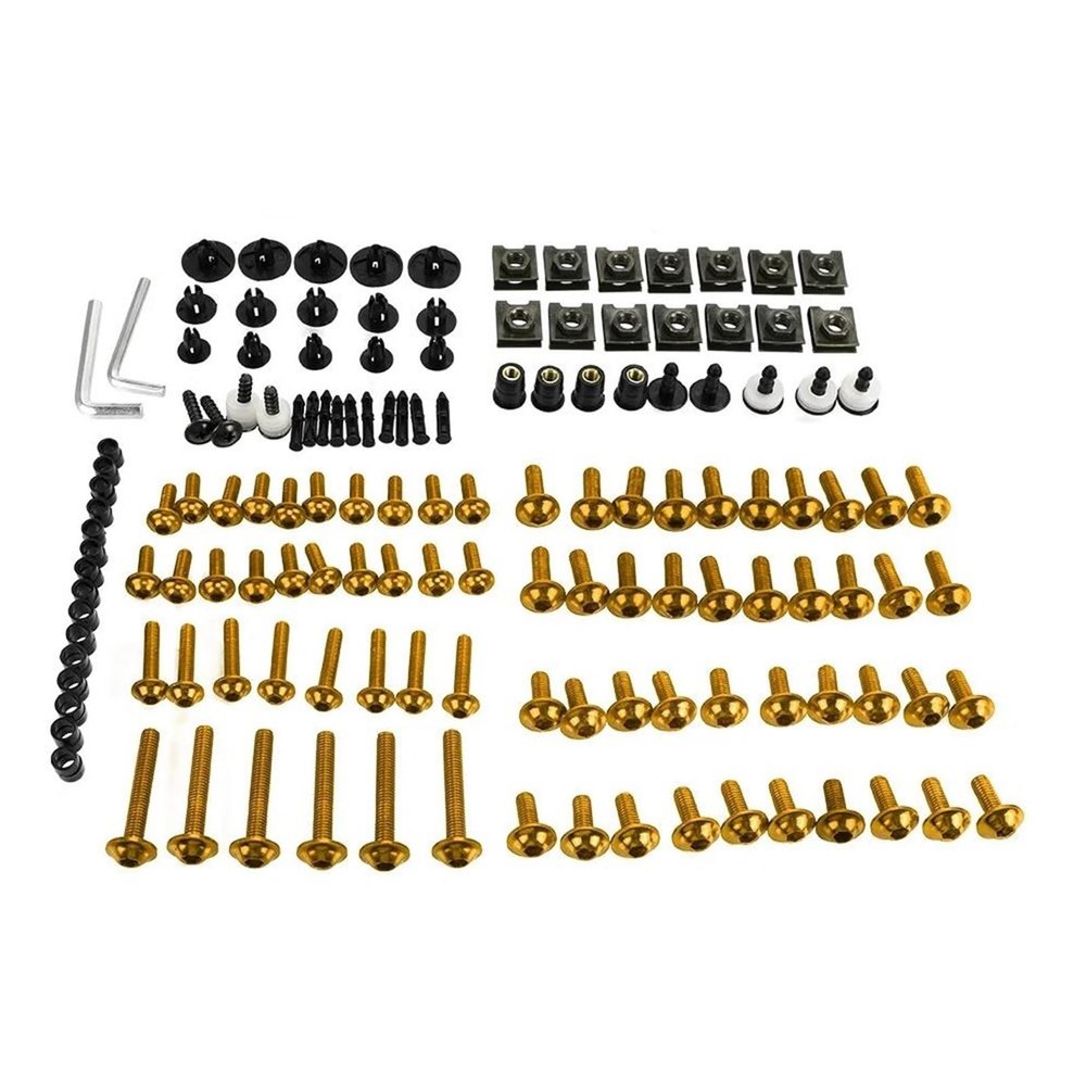 XWDPDNHHD Motorcycle Fairing Bolt Kit for Valkyrie XL1000/XL125V V1–3 Varadero, Gold
