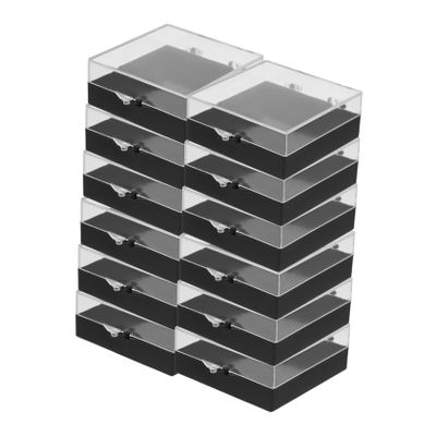 BUGUUYO 12-Piece Badge Storage System with Clear Lid, Jewelry Display Box for Brooches, Pins and Medals