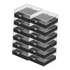 BUGUUYO 12-Piece Badge Storage System with Clear Lid, Jewelry Display Box for Brooches, Pins and Medals view 1