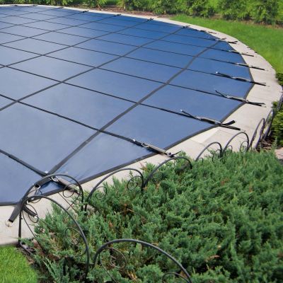 Pool Safety Cover, Winter Pool Cover, Round Above-Ground and In-Ground Pool Cover, 26 ft
