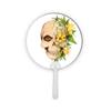 Nein/Nein Flower | Skeleton Illustration Plastic Round Hand Fan Decoration view 1
