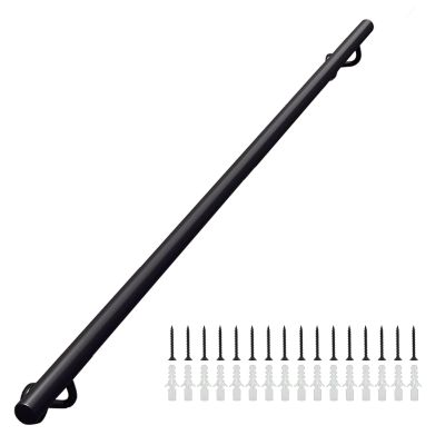 DMCHENGMA Modern Black Metal Handrail Set, 330 cm, Customizable