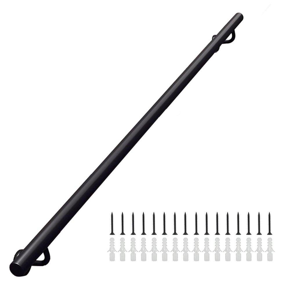 DMCHENGMA Modern Black Metal Handrail Set, 330 cm, Customizable