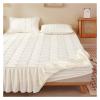 Thick Quilted Bed Skirt, Mattress Cover, Fitted Sheet, Bedspread, Bed Valance (Pair of Pillowcases) view 3