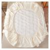 Thick Quilted Bed Skirt, Mattress Cover, Fitted Sheet, Bedspread, Bed Valance (Pair of Pillowcases) view 4