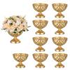 Sziqiqi Gold Metal Urn Vase Set of 10, 15.5 cm Tall view 1