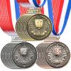RoundFunny 1st, 2nd & 3rd Place Medals, Gold Silver Bronze, 2 in (5.1 cm), 48-Pack view 1