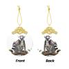 Ring-Tailed Lemur 2024 Gold Glass Christmas Ornament view 3