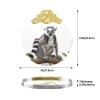 Ring-Tailed Lemur 2024 Gold Glass Christmas Ornament view 4