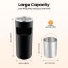MINRS 15L Outdoor Standing Ashtray, Black view 2