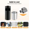 MINRS 15L Outdoor Standing Ashtray, Black view 3