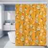 AJALGZ Bathroom Shower Curtain Set, Yellow Daisy Floral, Waterproof, 170 x 205 cm view 3