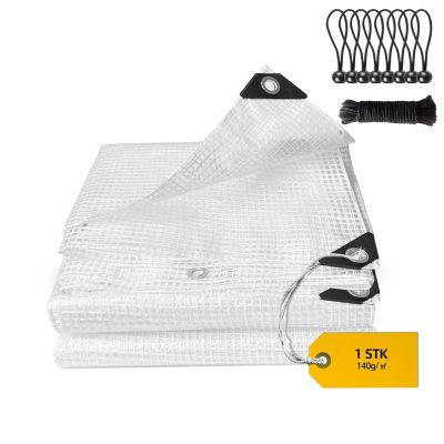 4 x 6 m Waterproof Transparent Tarp with Grommets, Greenhouse Cover