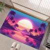 MULERN 50 x 80 cm Sunrise Palm Landscape Indoor/Outdoor Doormat view 2