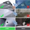 Gray PVC Tarpaulin, 4 x 6 m, 500 g/m², Reinforced Grommets and Corners view 2