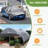 Gray PVC Tarpaulin, 4 x 6 m, 500 g/m², Reinforced Grommets and Corners view 3