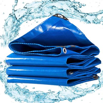 Waterproof PVC Tarpaulin 0.5 x 13.5 m, 500 g/m², Blue