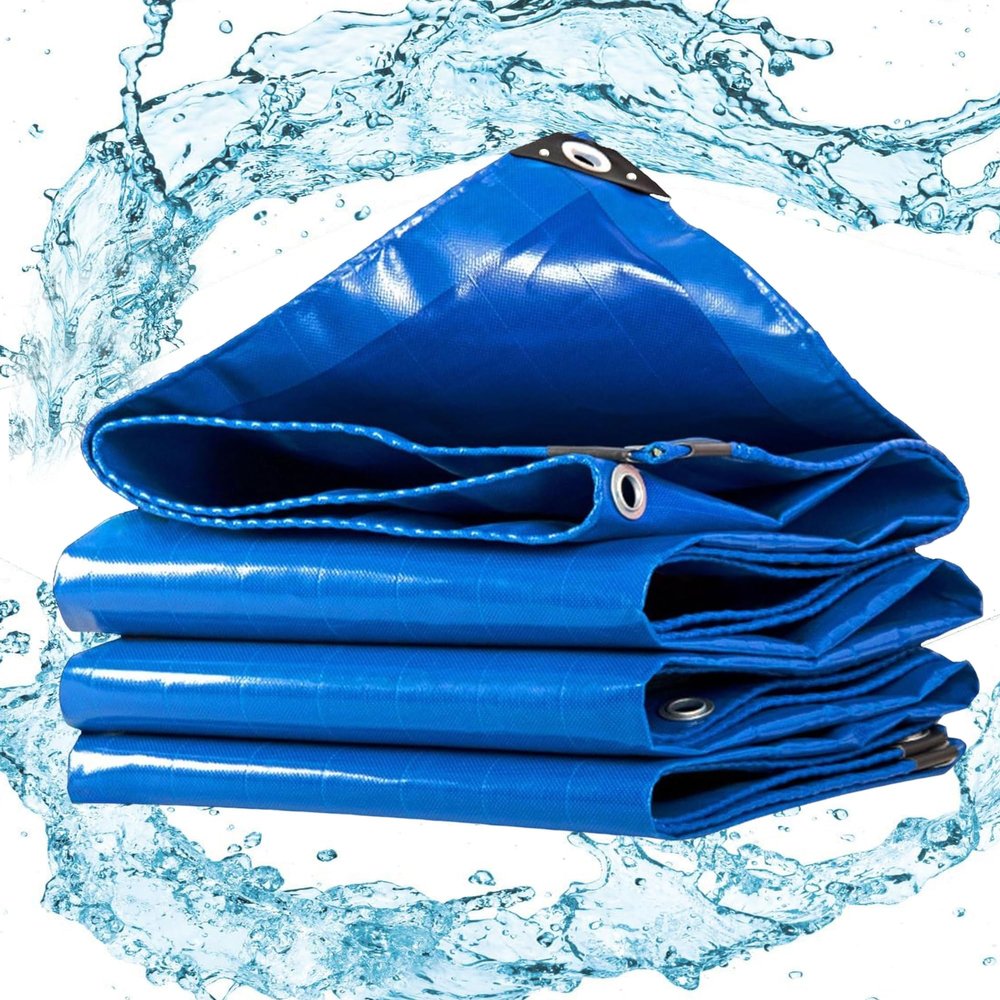 Waterproof PVC Tarpaulin 0.5 x 13.5 m, 500 g/m², Blue